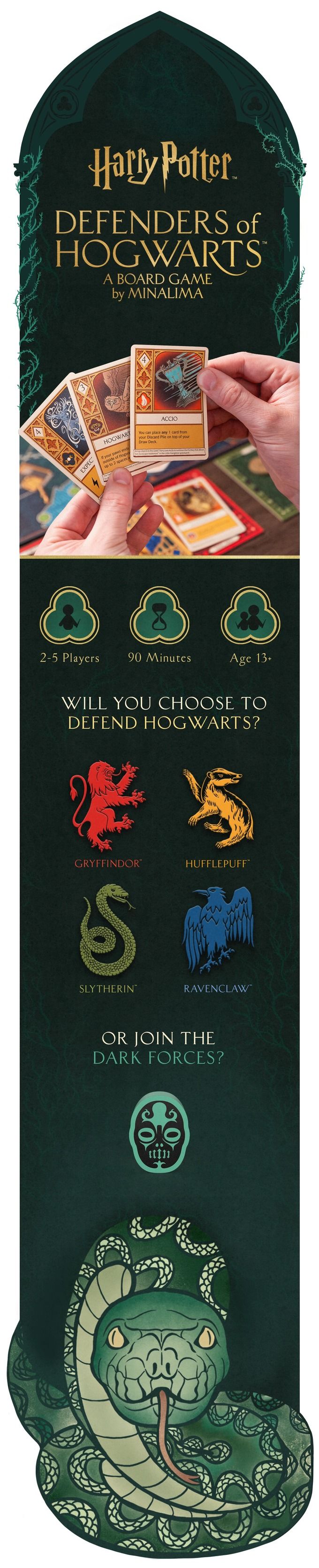 Rulebook page showing illustrated cards and components